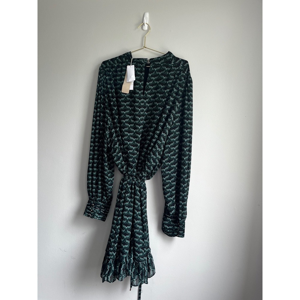 Ever New Curve Glenmore Geo Mini Dress Green Black Geometric Plus Size 22 NWT - Picture 4 of 13